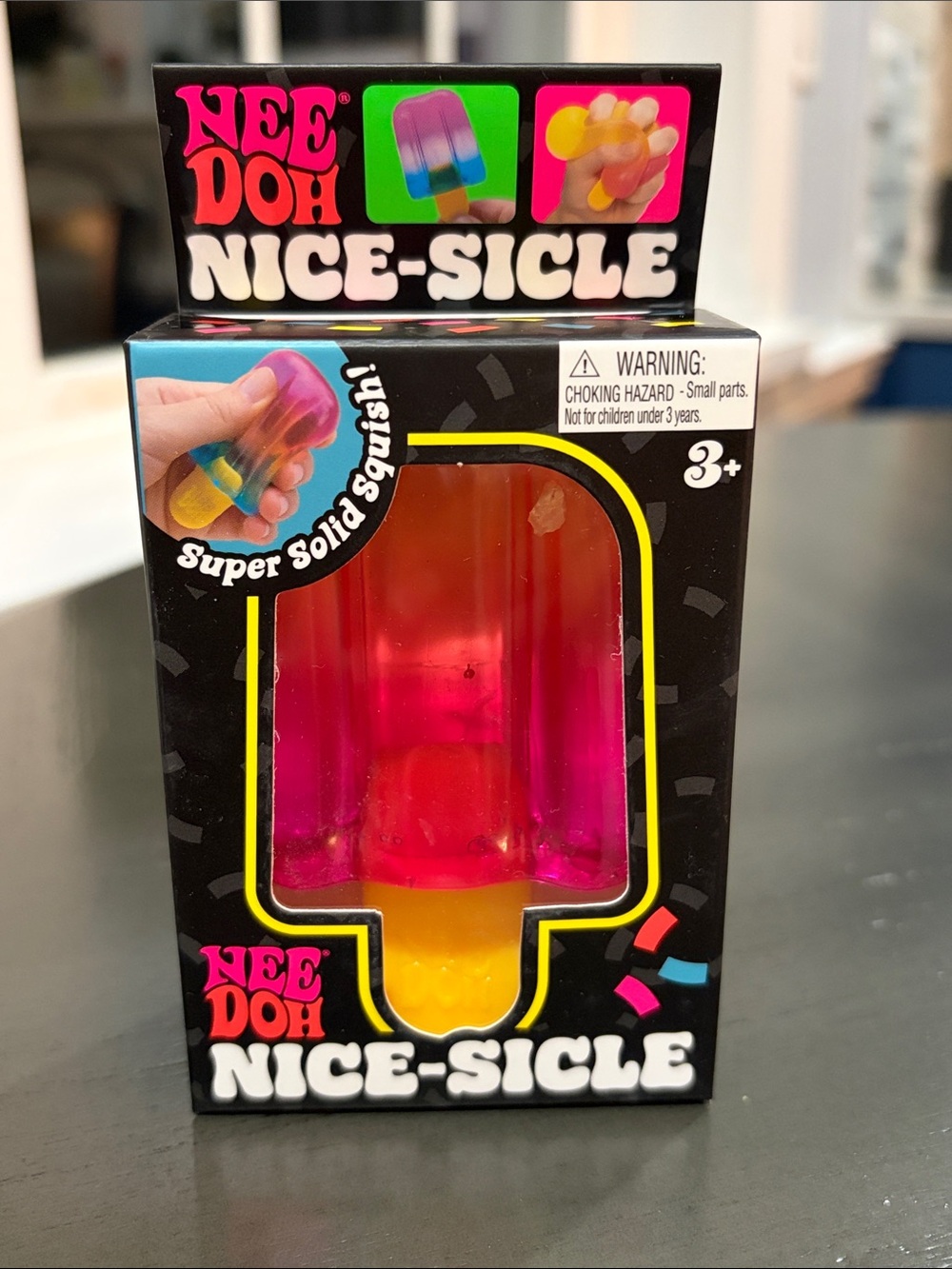 NEE DOH - NICE-SICLE Kids Toy - Pink & Yellow Super Squishy